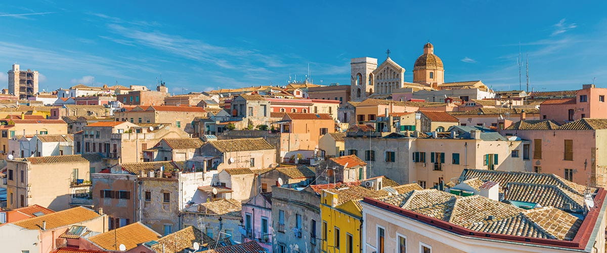 A view over the rooftops of Cagliari